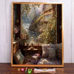 Landscape Painting Cross Stitch Kit Counted Printed Fabric 14CT 11CT Hand DIY Cotton Thread Sewing Embroidery Sets Home Decor