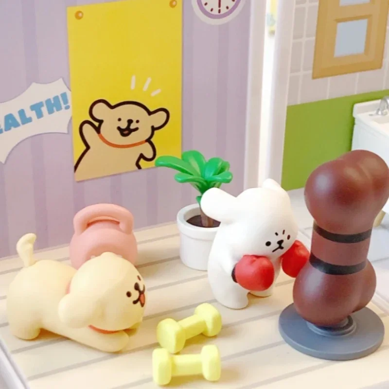 MINISO maltés's Everyday Moments Series Blind Box Line Puppy Toy Ornaments animación Peripheral Birthday Gift Decoration