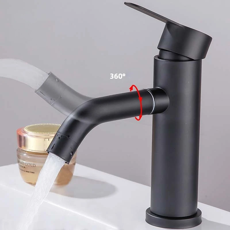 Stainless Steel Single Cold Basin Faucet Universal Rotary Hot&Cold Mixed Wash  Faucets