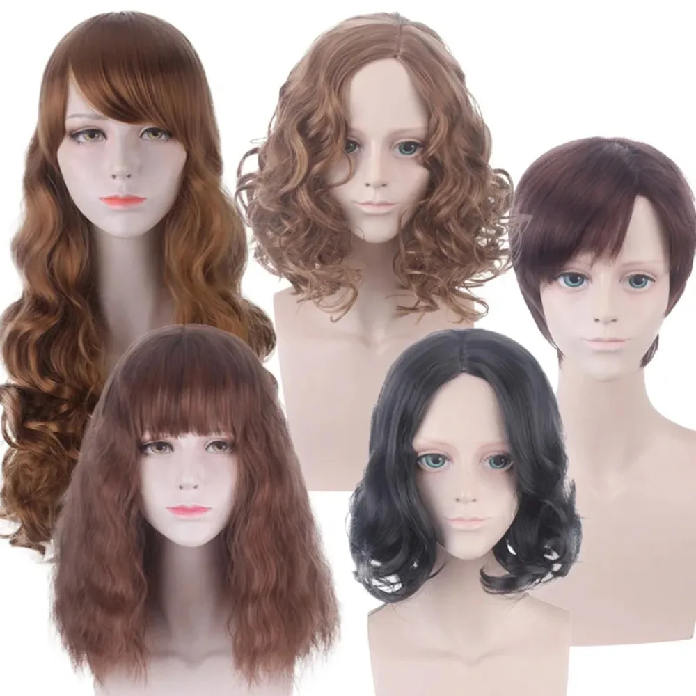 

Synthetic Cosplay Wig for Costume Party Halloween Roleplay Black Straight Hair Heat Resistant Fiber Unisex Adult Long Wig