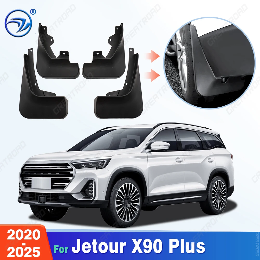For Chery Jetour X90 Plus 2020 2021 2022 2023 2024 2025 Fender Mudflaps Splash Guards Mudguards Mud Flaps car Accessories