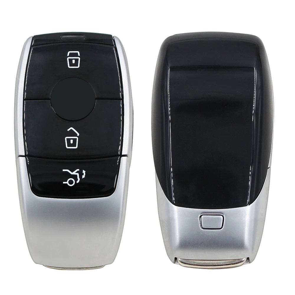 Ecusells 3 Button Smart Prox Remote Key Case shell for  for MB C200L E300L S320 S350 s450l s500l amg GLC Black/White