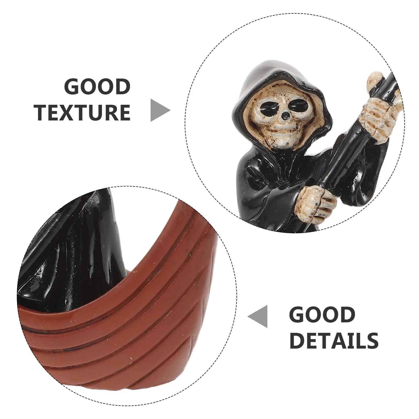 13Pcs Resin Miniature Skull Bat Columns Halloween Decorations for Indoor Tabletop Garden Fairy Setup Fade Resistant Sturdy