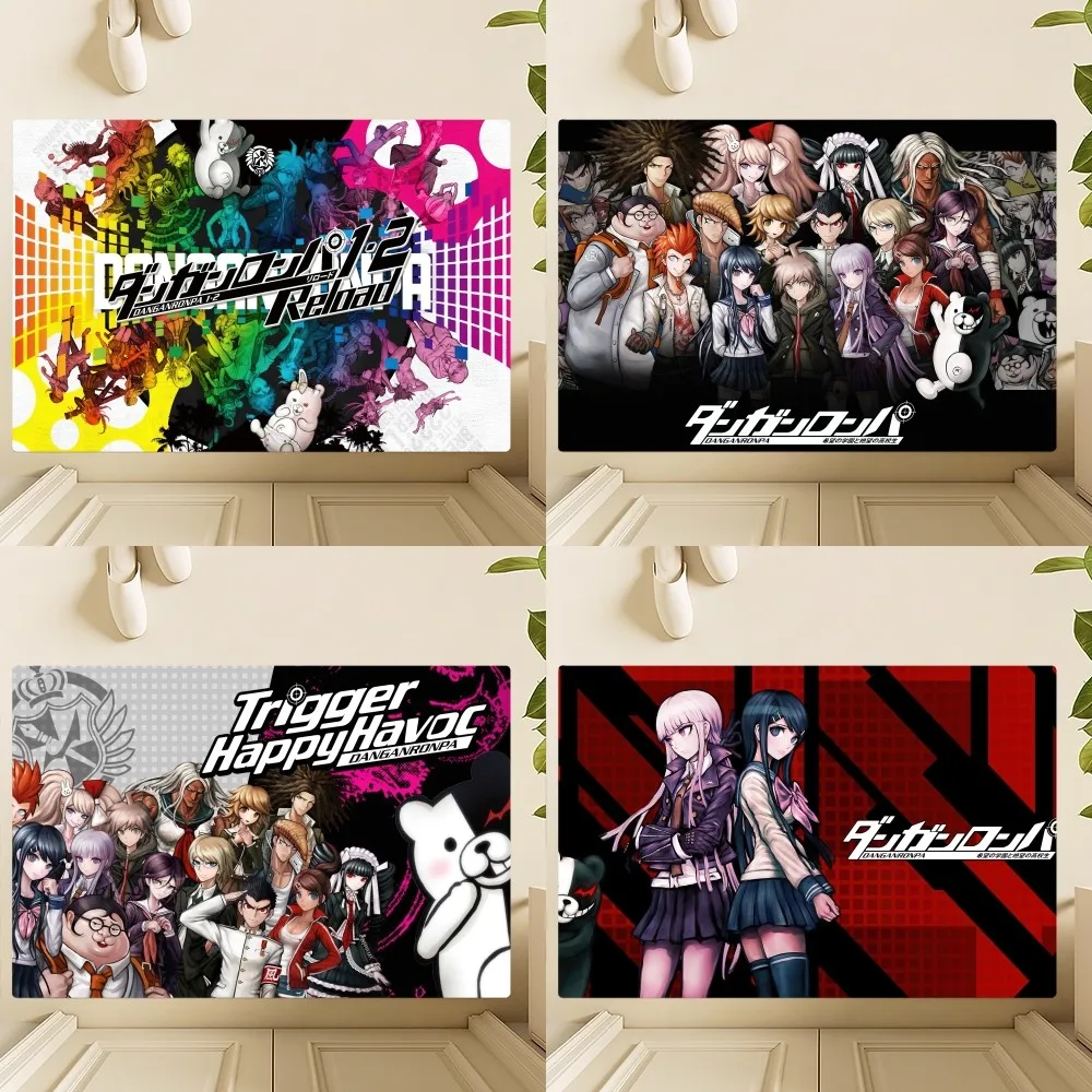 Inference Game Danganronpa Momokuma Floor Mat Bedroom Kitchen Door Bath House Super Absorbent Foot Non-slip