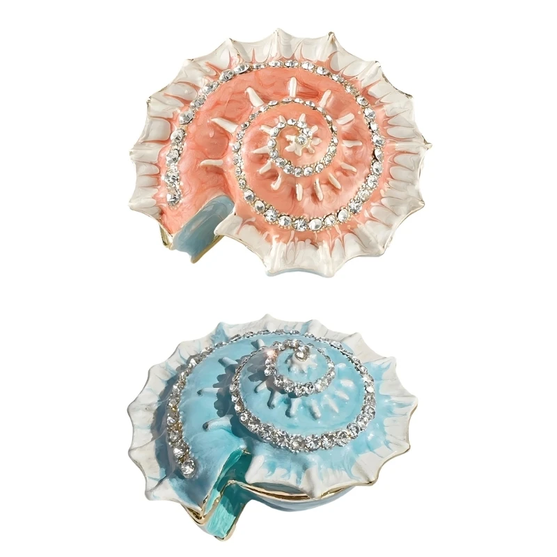 62KE Small Shell Jewelry Box for Tabletop Storage and Vanity Display