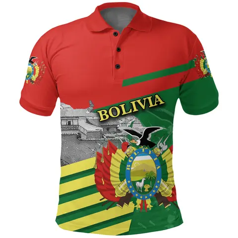 3D-tryckt polotröja med boliviansk flagga för män, nationellt emblemmönster, t-shirts, sommar, casual, gatuslag, kortärmade t-shirts 2024 10 best sales Bolivia-toppen - №1