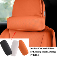 For Leading Ideal LiXiang L7 L8 L9 One 2022-2025 Leather Car Seat Headrest Neck Pillow Auto Neck Support Rest Gift Accessories