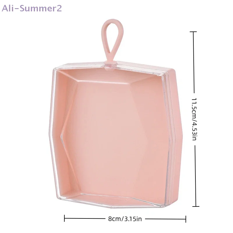 {MX} Scatola portaoggetti in plastica per soffio per trucco da 1/5 pezzi con coperchio trasparente Contenitore per spugna in polvere appendibile Borse cosmetiche portatili