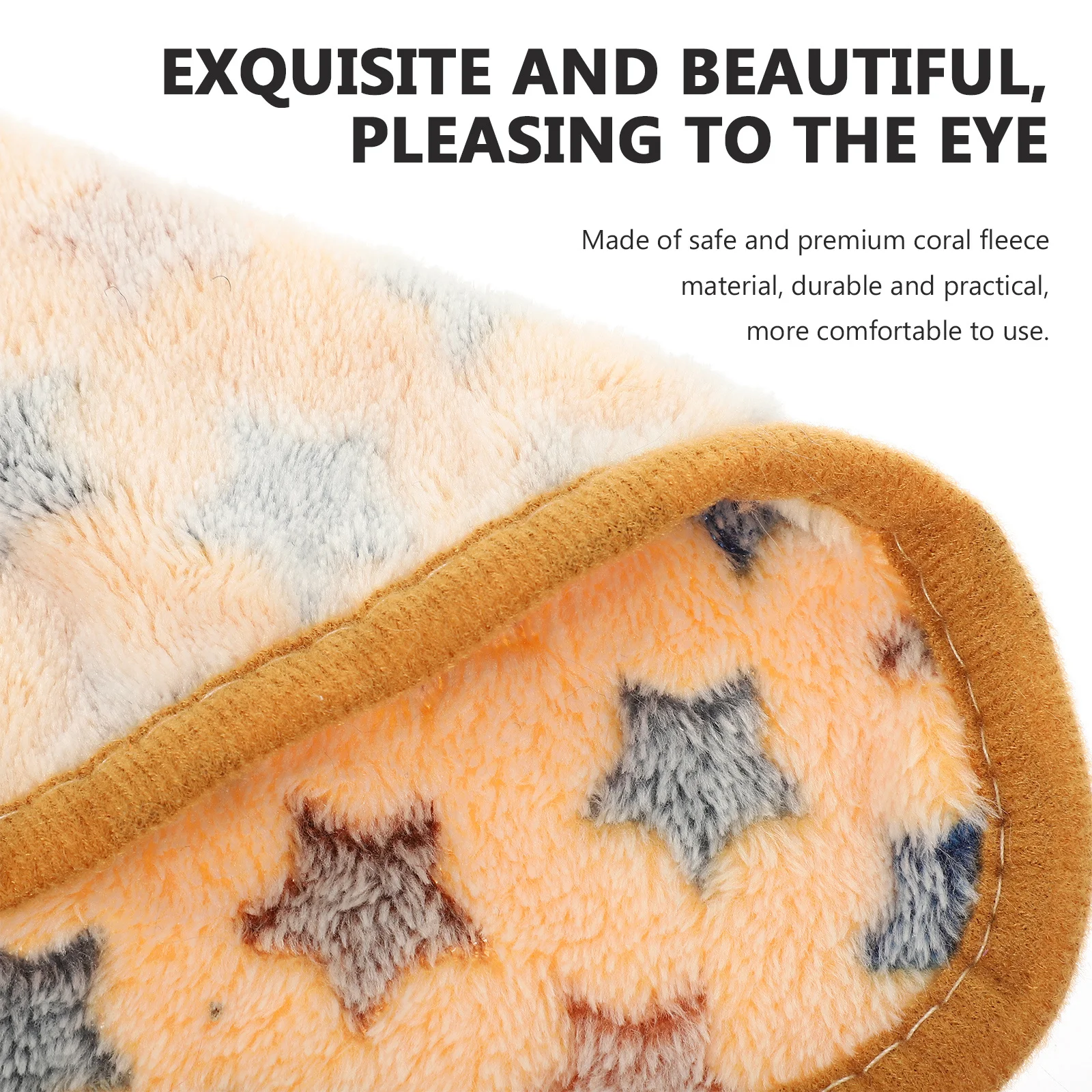 

6Pcs Household Hamster Mats Comfortable Cage Liners Premium Coral Fleece Pads Hamster Mat Household Guinea Pig Mat