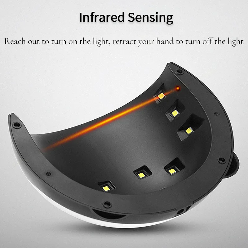 مصباح مجفف طلاء الأظافر جل لينماندا باندا ، جهاز علاج بالضوء للأظافر 36 واط ، أداة مانيكير احترافية ، معدات صالون ، 12 مصباح بالأشعة فوق البنفسجية