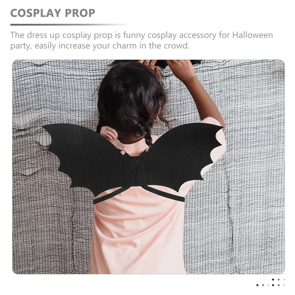 هالوين تأثيري الخفافيش الجناح الرأس للأطفال الأسود مصاص دماء زي ملحق فستان حفلة DIY الدعامة للأطفال بنين بنات