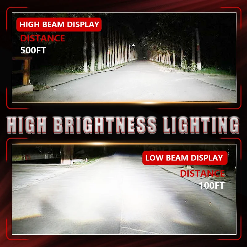 Carolyn new three laser H7 LED projector lens high and low beam LED projection headlights H4 9005 9006 car headlights