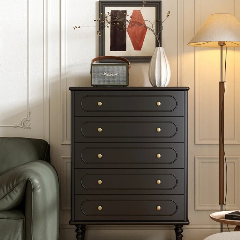 

Retro chest of drawers, lockers, French wall chest next to the living room full solid wood sofa, bedroom bedside storage cabinet