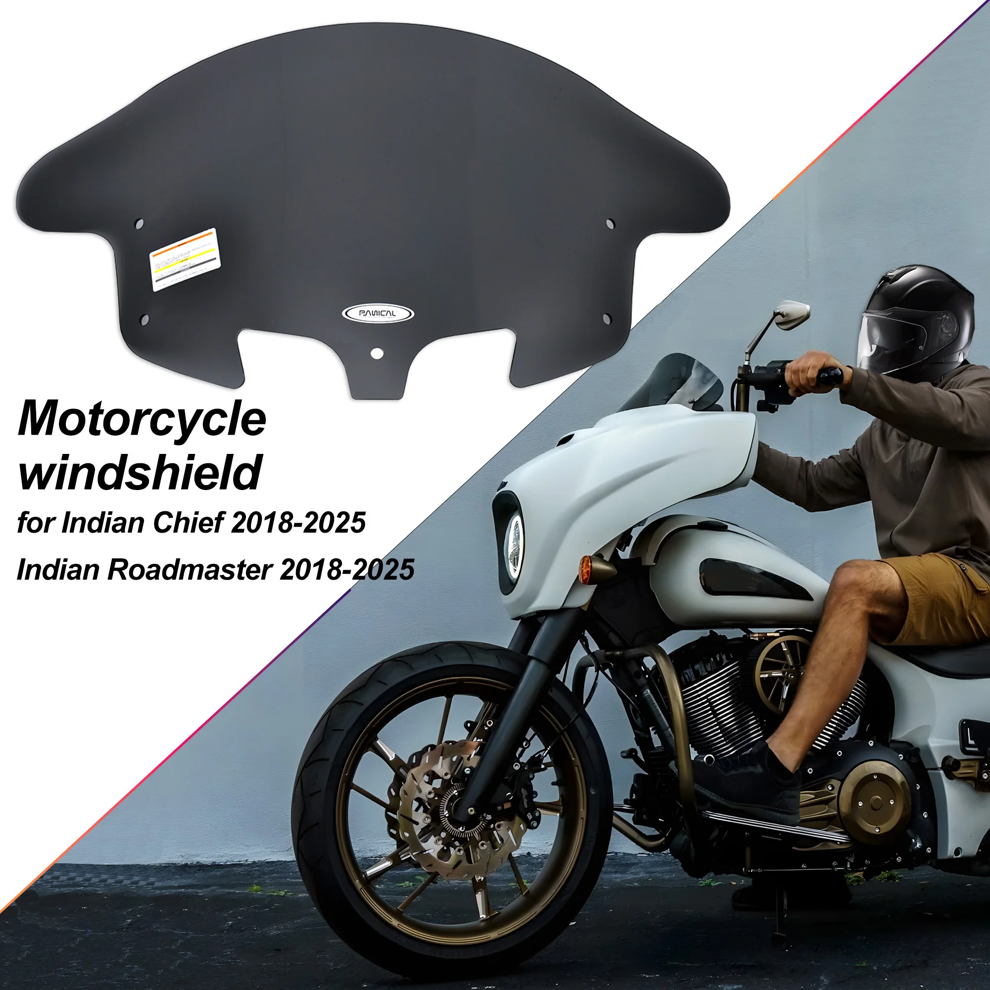 

PANICAL for Indian Chief for Indian Roadmaster 2014-2025 Motorcycle Windshield Front Fairing Deflector Accessories Windshield