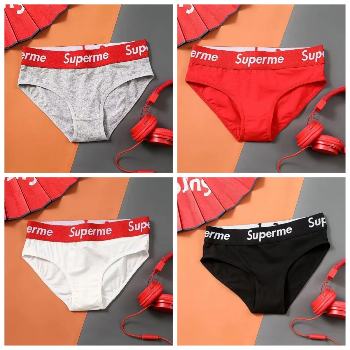 ملابس داخلية نسائية كلاسيكية على الموضة الأوروبية والأمريكية ملابس داخلية نسائية من القطن الخالص مثيرة تسمح بمرور الهواء #1