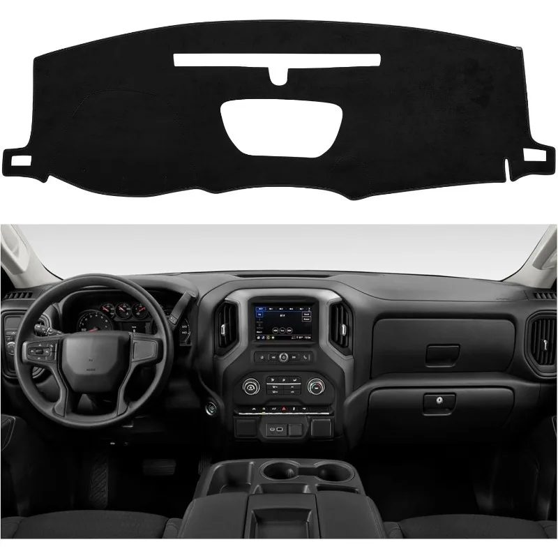 

Коврик для приборной панели, совместимый с Chevy Chevrolet 2019-2022, коврик для приборной панели, внутренние аксессуары, черный