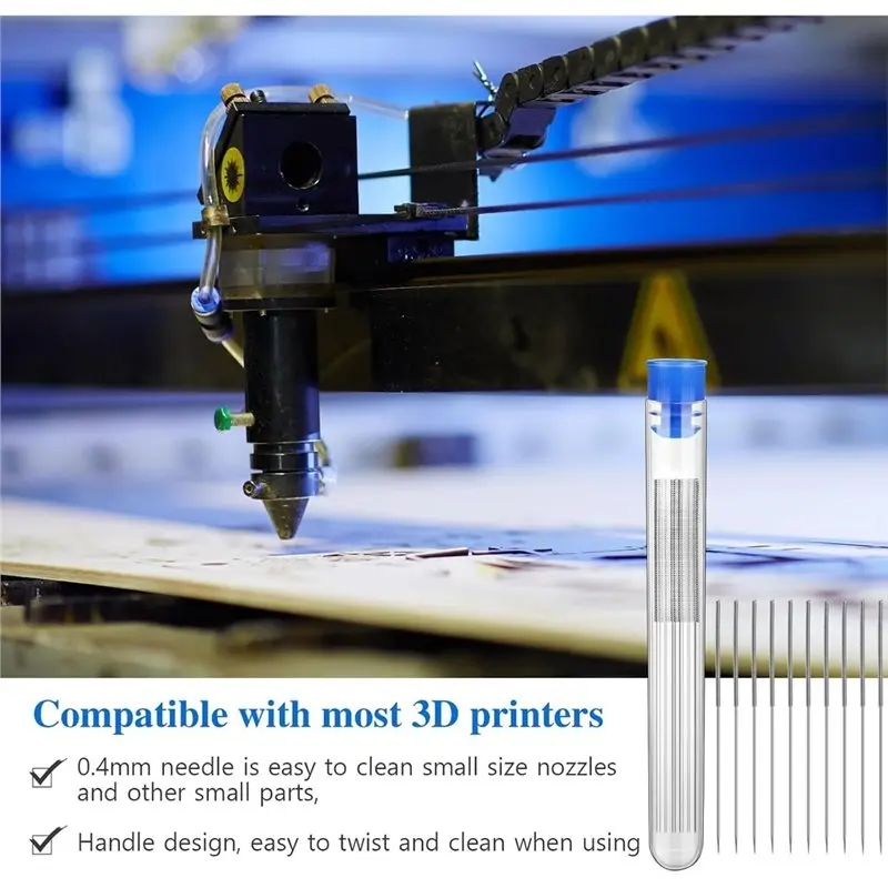 【HOT A69Z!】For 3D Printer Maintenance Kit 1Set 0.4Mm For 3D Printer Nozzle Clean, Includes Stainless Steel Cleaning Needles& Sto