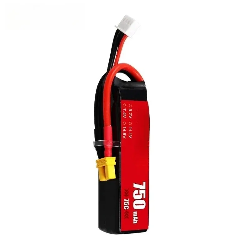Lipo Battery 750mAh 14.8V 4S 75C for RC Quadcopter Helicopter FPV Racing Drone Spare Parts Rechargeable Battery High-Quality