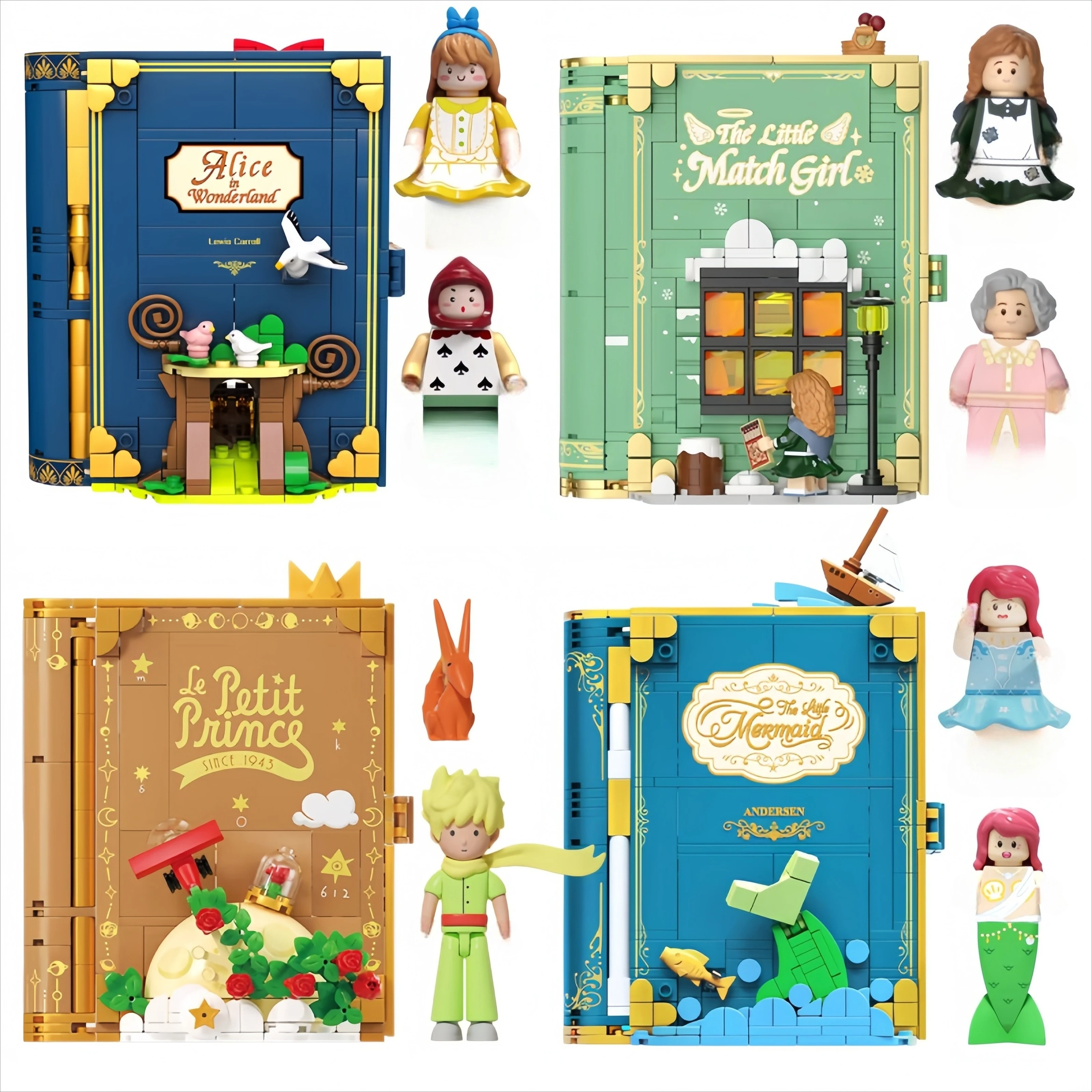 

The Little Prince Building Blocks Small Particle Fairy Building Blocks Book Children's Assembled Toy Room Model Ornaments Gifts