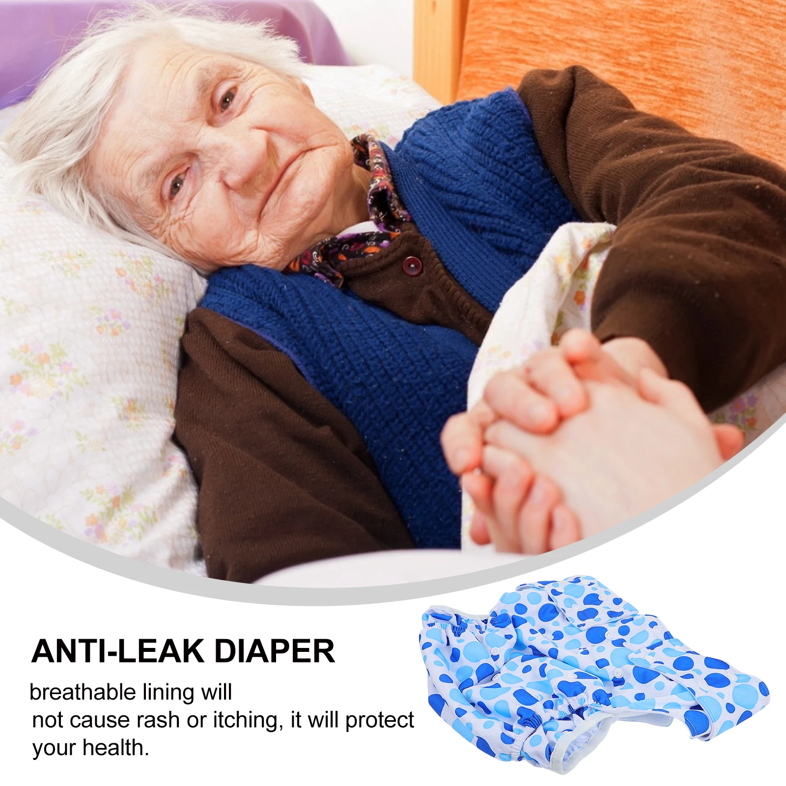 

Anti leak Pants PUL Waterproof Breathable Lining Reusable Washable Adult Anti Leak Diaper Underwear Health Care