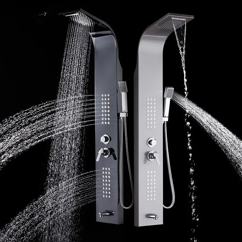 Adjustment Shower Faucet Set Stainless Steel Household Wall Hanging High Pressure Shower Head Practical Bathroom Accessories
