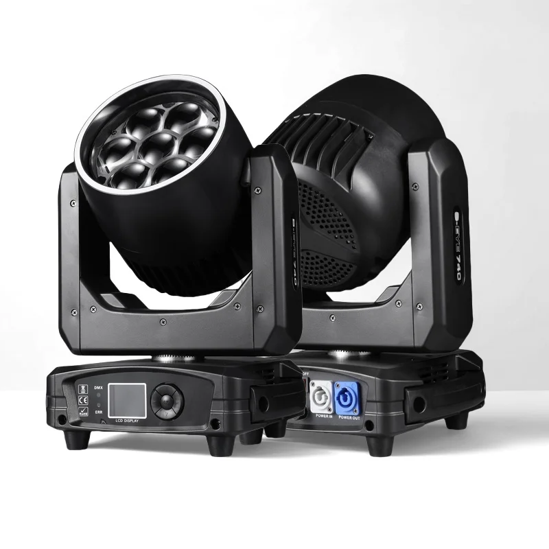 

7x40 Вт Bee Eye Beam Wash Halo Effect LED Moving Head RGBW 4in1DMX512 Управление для DJ Disco Party Nightclub Wedding KTV