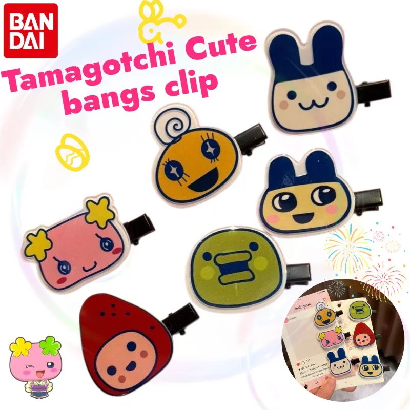 

2026 New Bandai Tamagotchi Hair Clips, Cute Strawberrytchi & Kuchipatchi Kawaii Side Bang Barrettes, Girly Hair Accessories