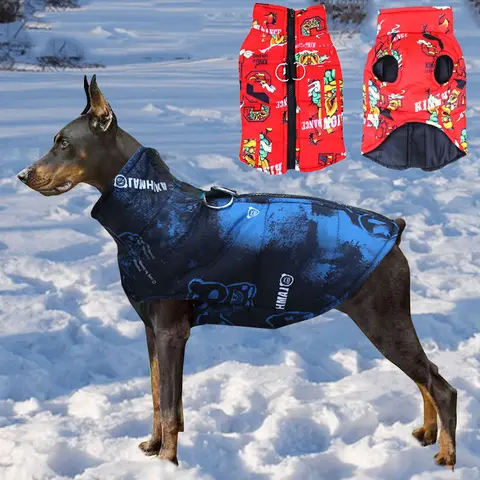 Winter Warm Pet Coat Jacket for Medium Large Dogs Waterproof Big Dog Clothes Shepherds Greyhound Mascotas Clothing Disfraz Perro