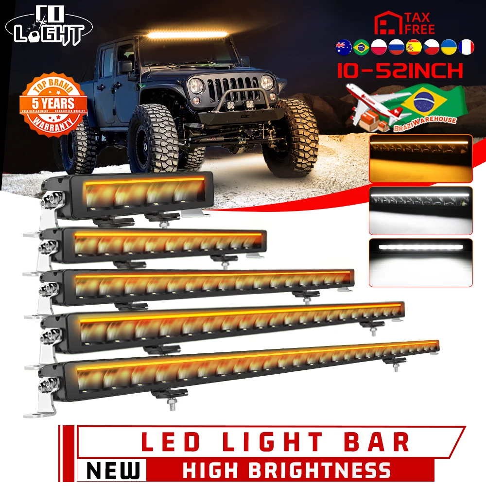 CO LIGHT LED Light Bar 52 Inch 60,000LM DRL Spot Flood Combo Beam Driving Off Road Fog Work for Truck Pickup ATV UTV SUV 12V 24V