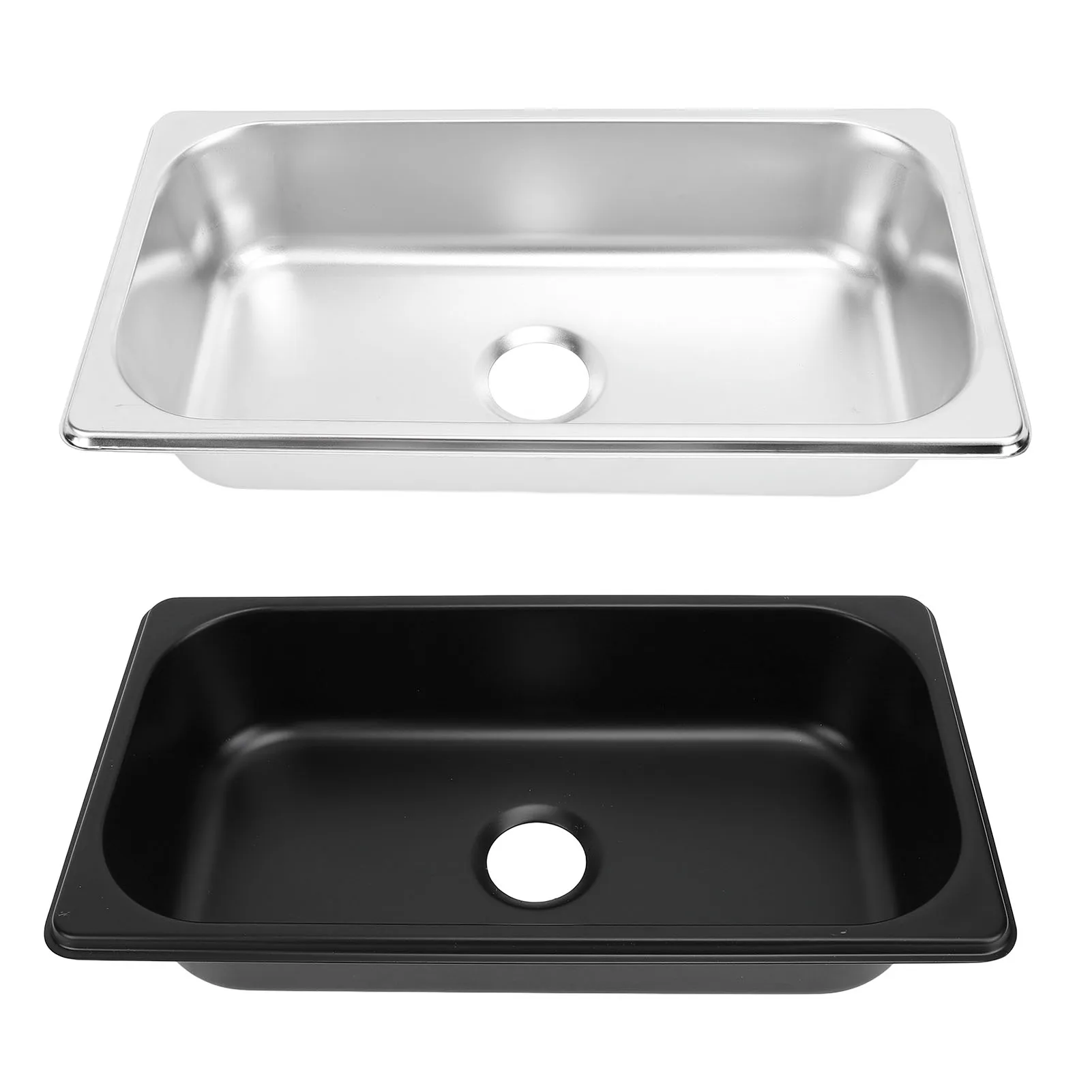 

RV Sink Stainless Steel Hand Washing Basin With 40mm Drain Outlet For Boat Caravan Motorhome 12.8x6.93x2.56in