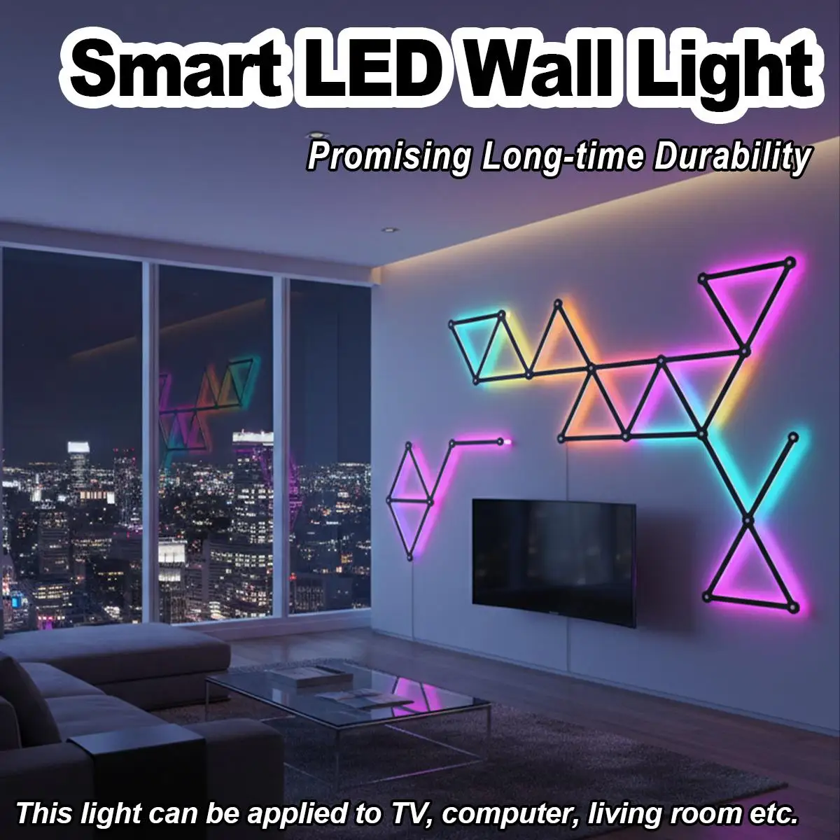 

Smart Wall Light LED Wall Lights For Bedroom Smart WiFi Wall Lamp RGBIC Dimmable Music Sync Atmosphere Lamp Gamer Decor Room Art