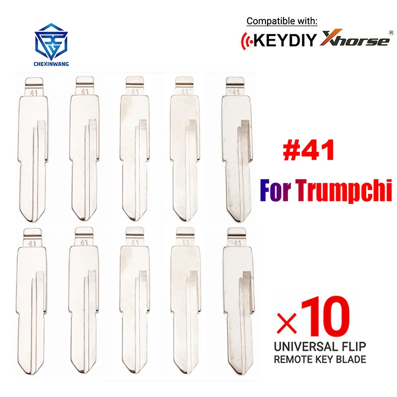 

10PCS/Lot #41 Universal KD Replacement Flip Car Key Blade For Trumpchi For GAC GA6 Key Blank Locksmith Tool NO.41