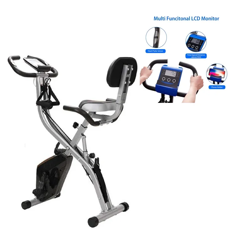 Workout Cycling Bike For Adults Seat Backrest Adjustments  Stationary Spin Exercise Bike Home Foldable Indoor