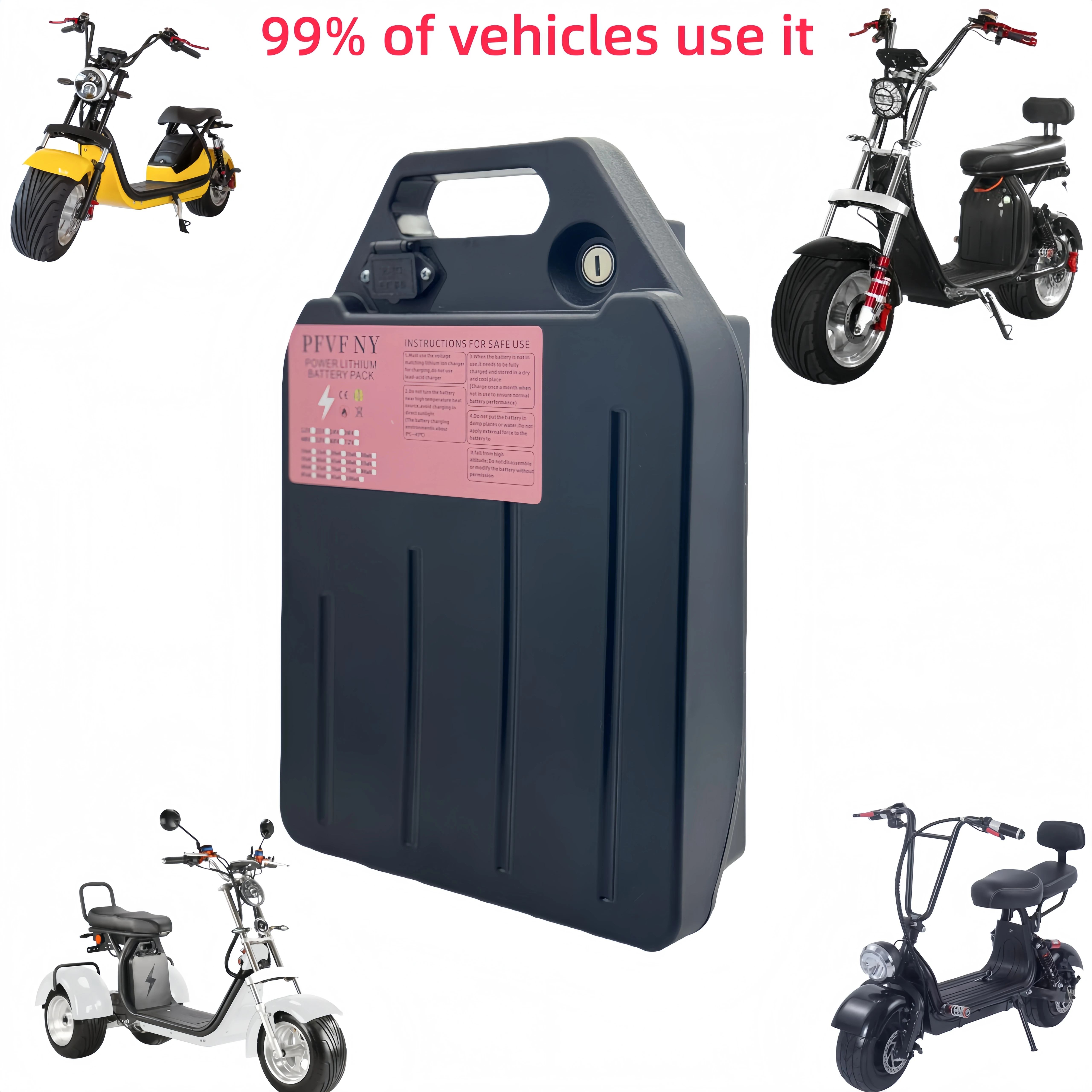 Air transportation, 60V brand new lithium battery,20-100AH 40AH BMS can be applied to equipment such as Harley electric vehicles