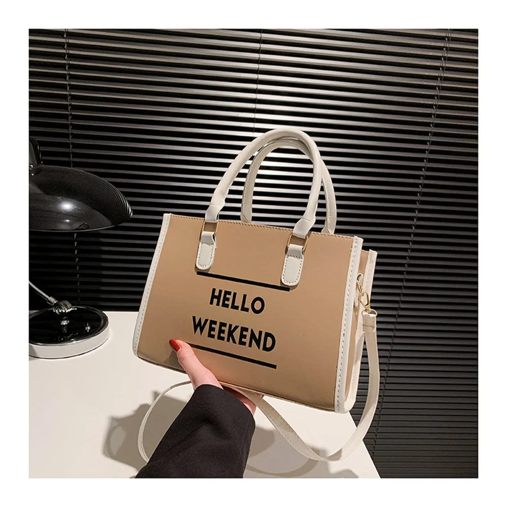 Simple Retro Fashion Letter Shoulder Tote Bag For Women Fashionable And Casual Lightweight And large Capacity Handbag