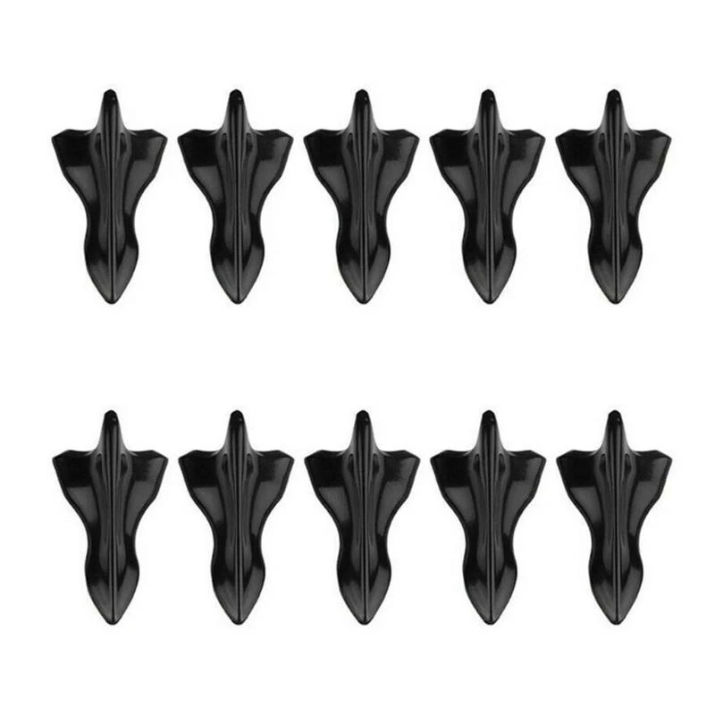 

10pcs Universal Car Roof Shark Fin Spoiler Vortexs Generator Bumper Decoration Exquisite Car Decoration Simple Installs