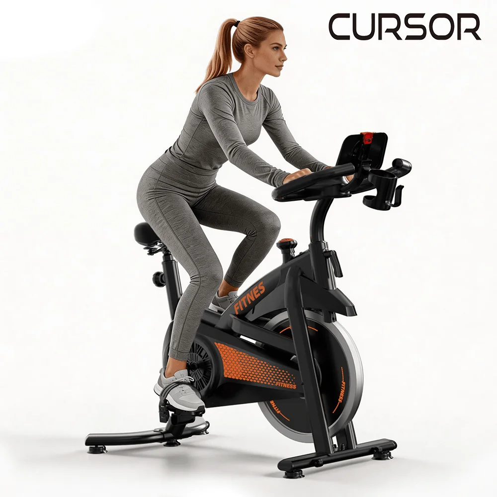 CURSOR FITNESS 4-In-1 Folding Magnetic Upright Exercise Bike With Arm Resistance Bands – Quiet, 16-Level Magnetic Resistance, Supports Up To 300 Lbs, Ideal For Home Workout