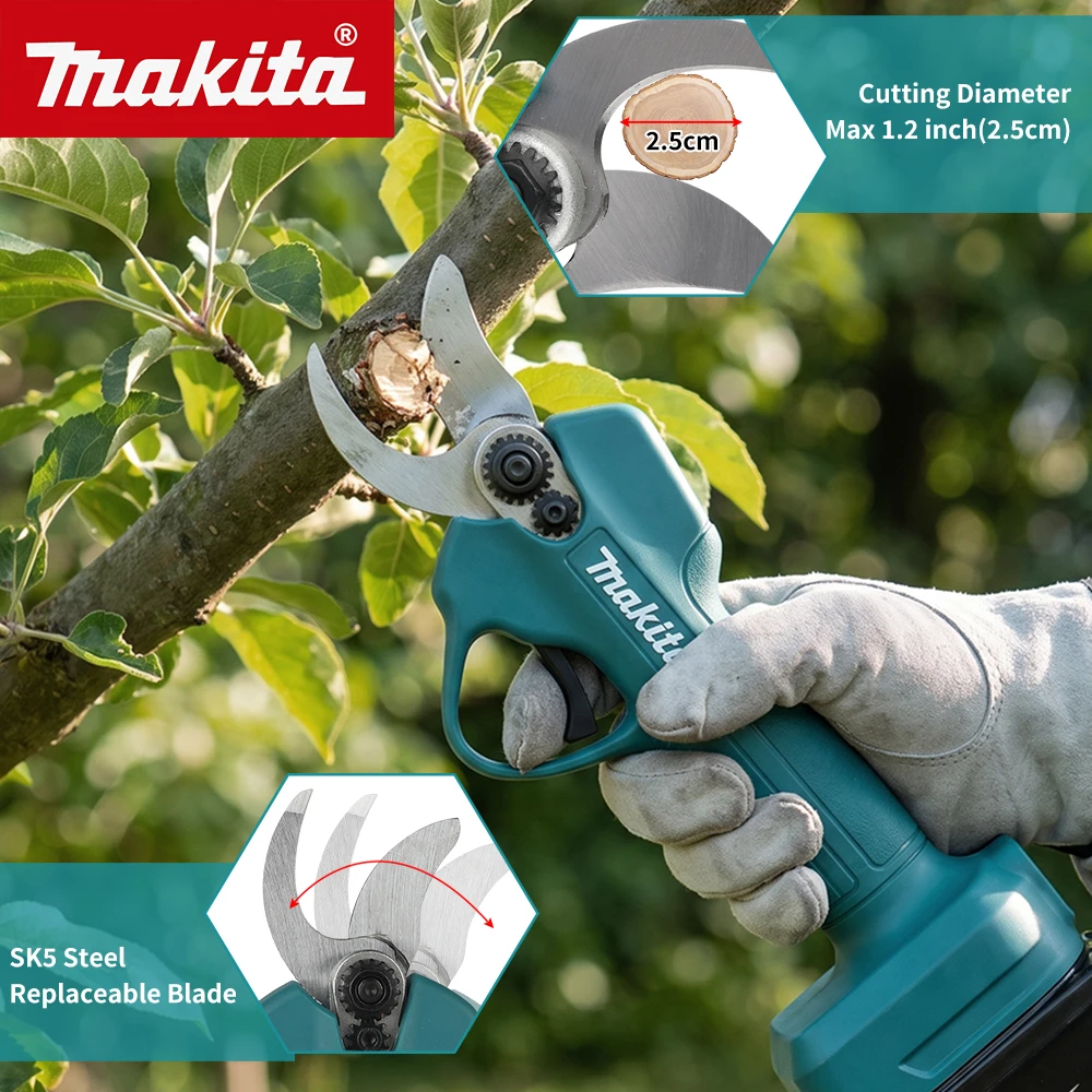 Makita DUP181 18V Brushless Cordless Pruning Shears:Perfect Tool for Easy and Accurate Fruit Tree&Branch Trimming in Gardens