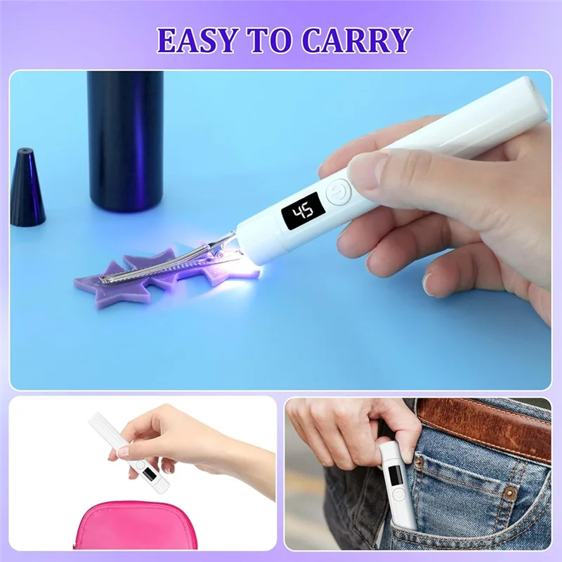 ABFI UV Light For Resin With Sided UV Flashlight 3-Speed Timer Digital Display 36W Fast Curing Lamp For Crafts