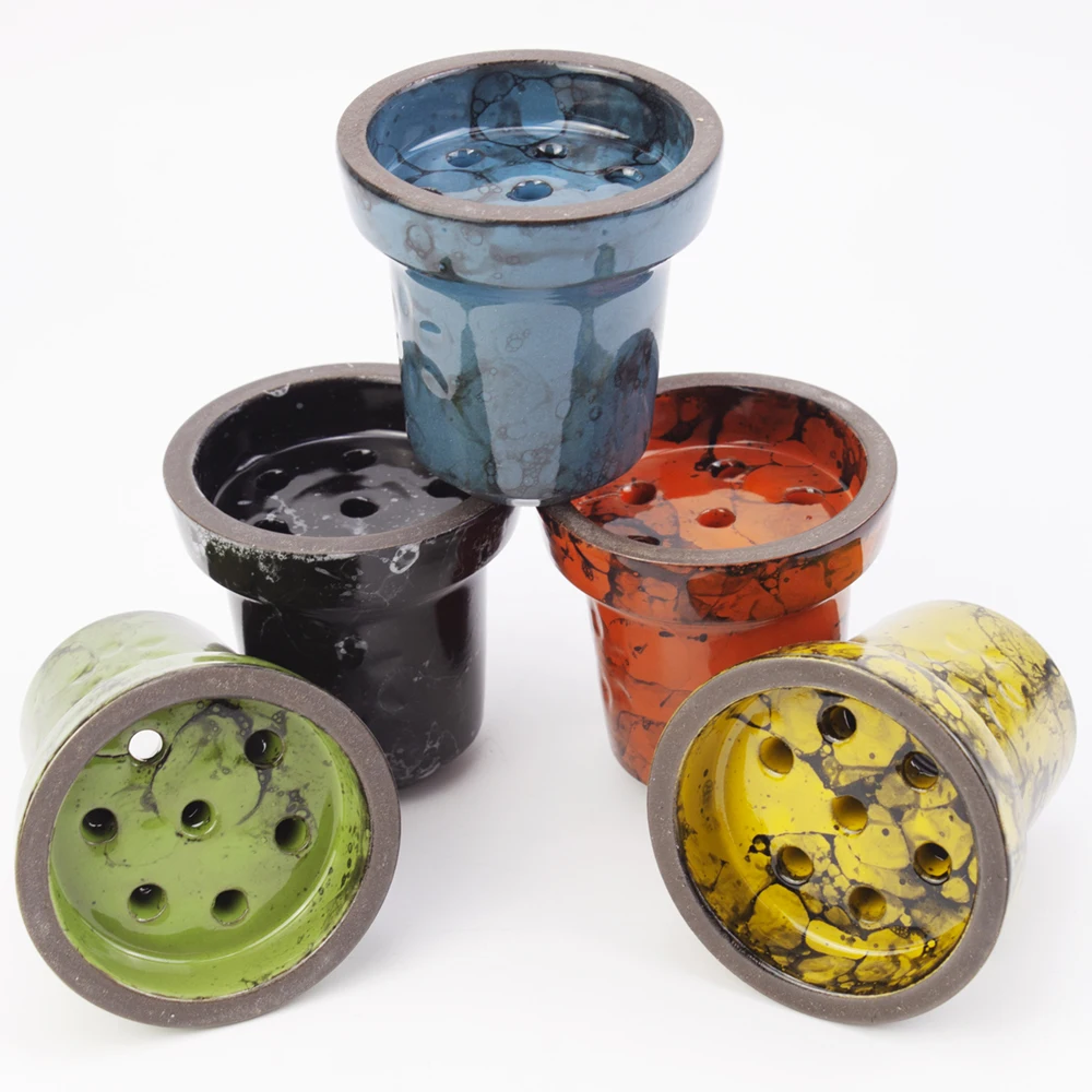 SOLARIS Hookah Bowl Classic Glazed Seven Hole Ceramics Shisha Bowl Nargile Sheesha Narguile Chicha Cachimbas Accessories