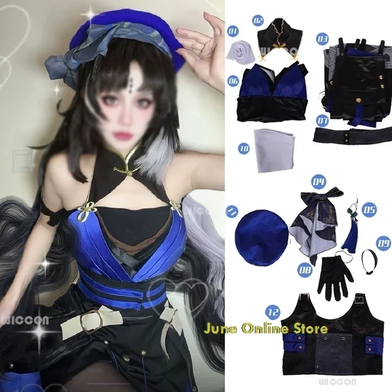 Wuthering Waves Yangyang Yang yang Cosplay Costume Wig Anime Game Event Halloween Female Outfit Adult Girls Sexy Outfit 2024 New