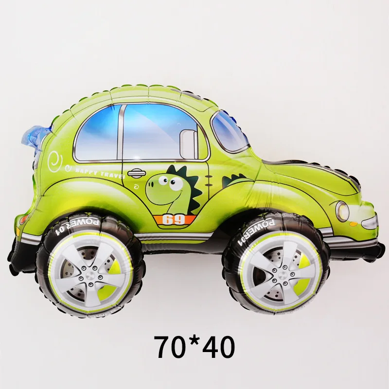 3D-Stereo-Cartoon-Bausatz Auto aus Aluminiumfolie, Hot Wheels Partyballon, Geburtstagsständer-Dekoration, 3D-Puzzle Rennauto