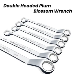 Double Head Plum Blossom Wrench Set Double Offset Ring Spanner Chrome Vanadium Steel Spanner Hardware Repair Tools ﻿