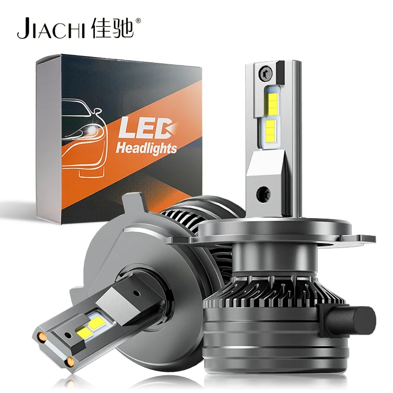 JiaChi Factory Auto Car Accessories Canbus H4 Led Headlight Projector Bulbs High Low Beam 6500K 11000LM 12V H4 LED Headlamp 4SMD