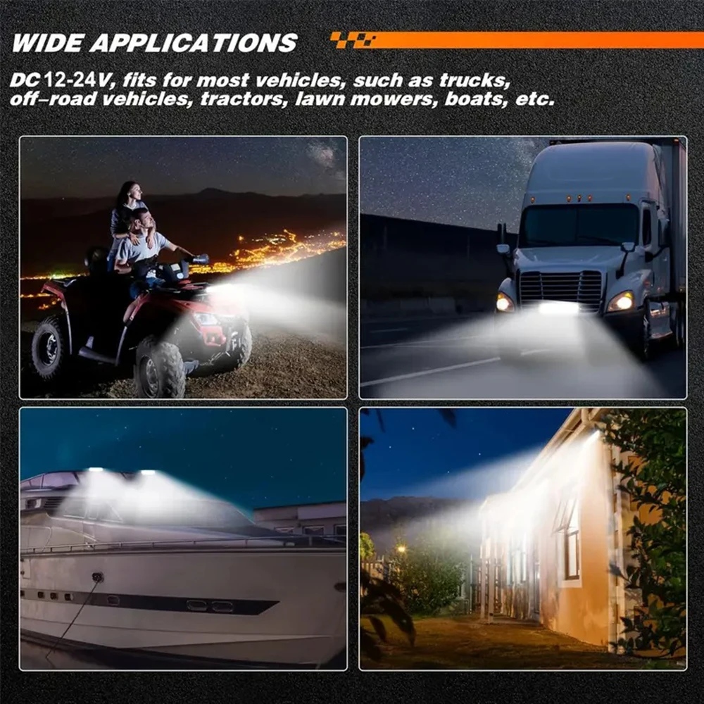 تيار مستمر 9-30 فولت 12 بوصة الطرق الوعرة الأضواء مصباح ليد بار أضواء القيادة الفيضانات شعاع LED ضوء العمل لشاحنة بيك اب SUV ATV UTV #3