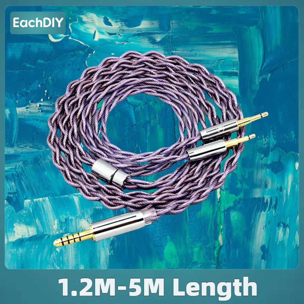 

Type2 1.8mm 140 cores Headphone Earphone Cable For Abyss Diana Acoustic Research AR-H1 Advanced Alpha GT-R litz 7N OCC 7859