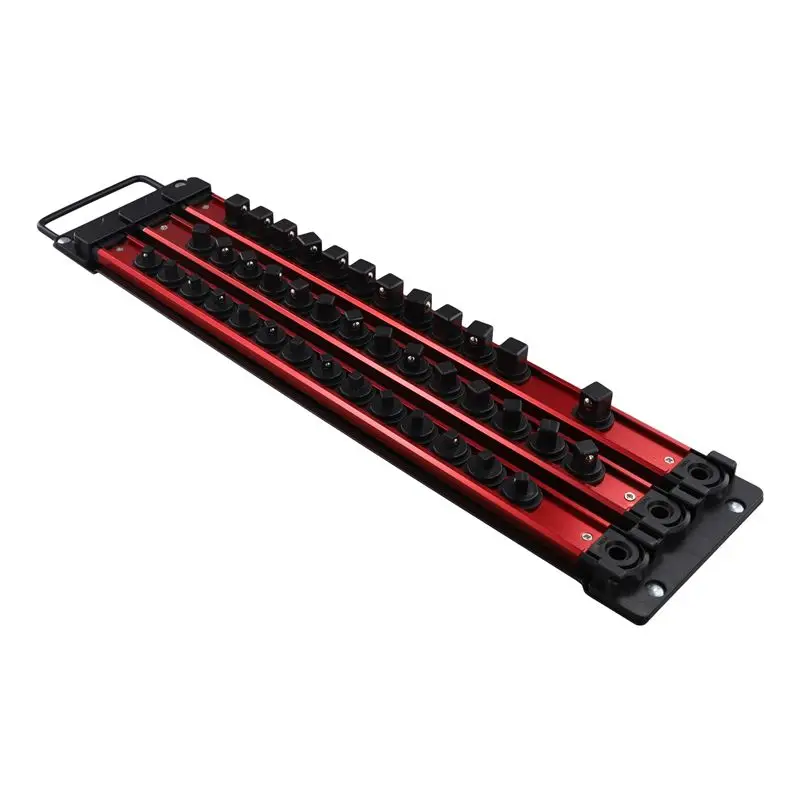 Happy New- Metal Socket Storage Rack Magnetic Screwdriver Head Holder Household Electrician Hanging Storage Strip