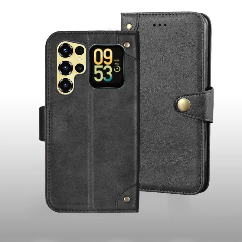 

Чехол для Oukitel C68 Plus с металлической пряжкой, кожаный чехол в стиле ретро, ​​задняя крышка для Oukitel C68 Plus, аксессуары для телефонов