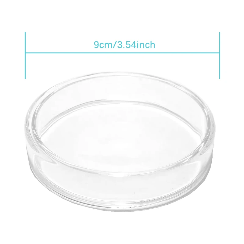 3PCS/Set Glass Petri Culture Dish 35/60/75/90/100/120mm with Lids Laboratory Bacterial Yeast Borosilicate Lab Supplies