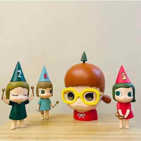 요시토모 나라 드림 걸스 액션 피규어 장난감 비닐 인형 데스크탑 장식 만화 작은 드러머 장식 모델 생일 선물